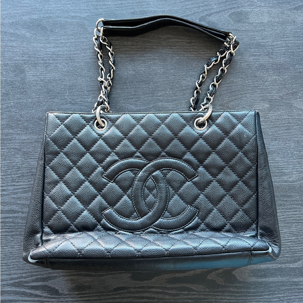 Chanel Grand Shopping Tote Quilted Caviar